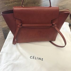 CELINE Brown Leather Purse